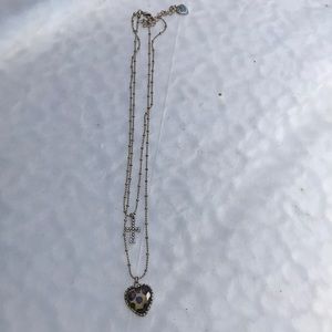 Betsey Johnson Gold double strand necklace